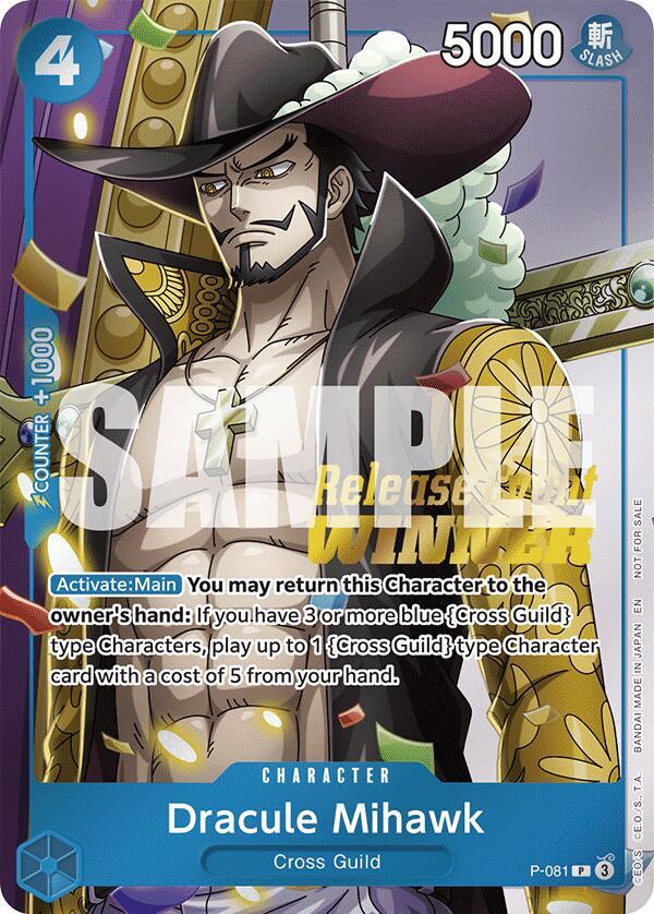 Dracule Mihawk (A Fist of Divine Speed Release Event Winner) (P-081)