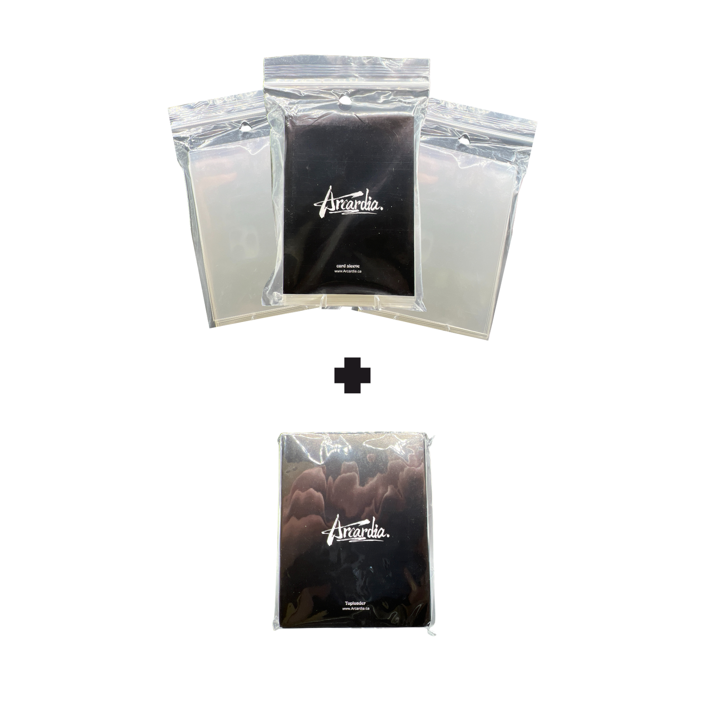 Arcardia Protection Bundle – 3 Sleeve Packs + 1 Toploader Pack (Only $9.99)