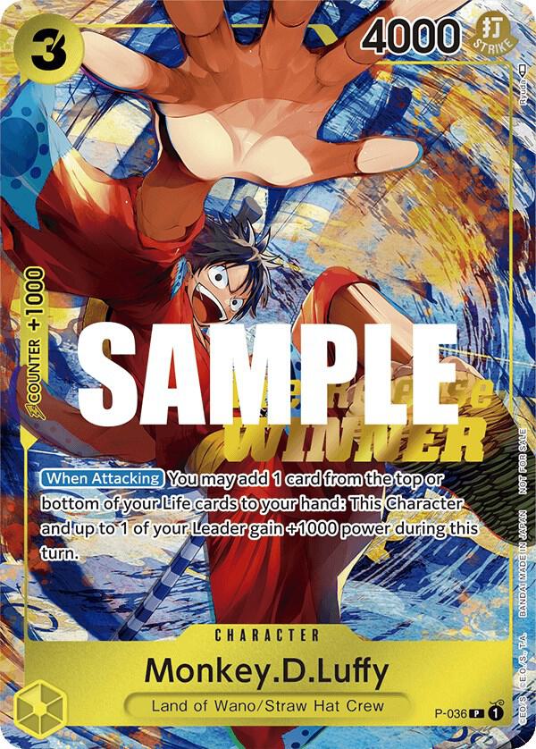 Monkey.D.Luffy (Pre-Release Tournament) (Winner) (P-036)
