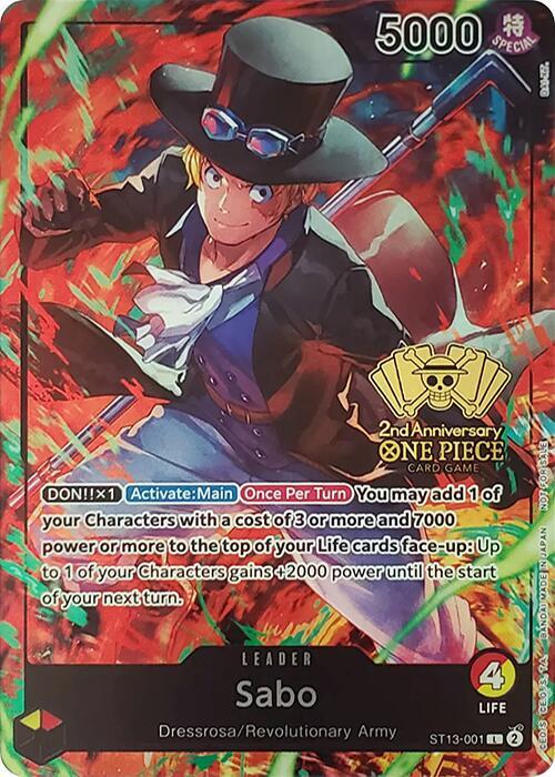 Sabo (2nd Anniversary Tournament) - One Piece Promotion Cards (OP-PR)
