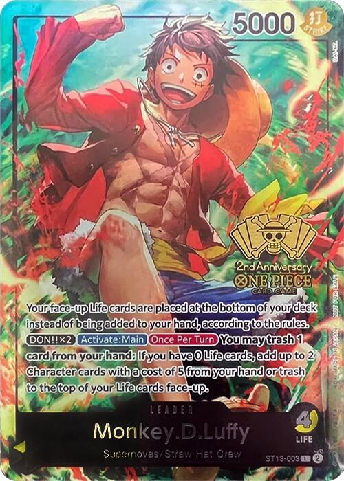 Monkey.D.Luffy (2nd Anniversary Tournament) (ST13-003)