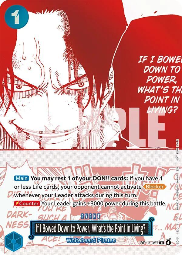 If I Bowed Down to Power, What's the Point in Living? (3rd Anniversary Treasure Campaign Pack) (OP13-057)