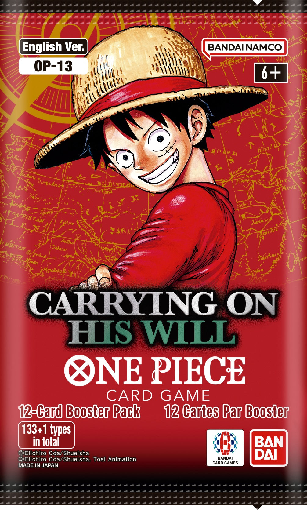One Piece Trading Card Game - Booster Box - OP-13 - Carrying on His Wi Arcardia Collectibles & Exchange One Piece Trading Card Game - Booster Box - OP-13 - Carrying on His Wi Arcardia Collectibles & Exchange