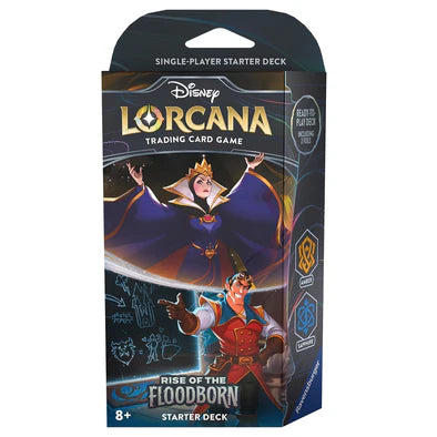 Disney Lorcana Trading Card Game - Starter Deck - Rise of the Floodborn: Amber & Sapphire - English
