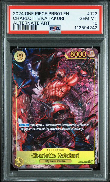 2024 One Piece PRB01 Premium Booster – “One Piece Card The Best” #123 Charlotte Katakuri (Alternate Art) – PSA 10 (English)